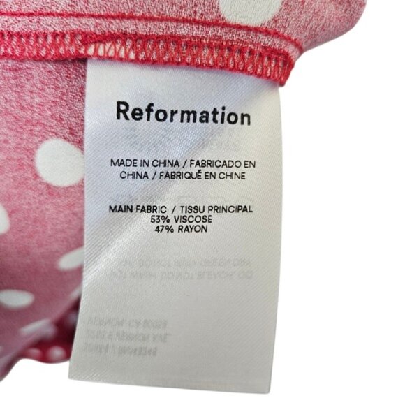 Reformation NWT Noha Mini Dress Polka Dot Sleeveless Casual Party Dress 2 Retro - Picture 6 of 10